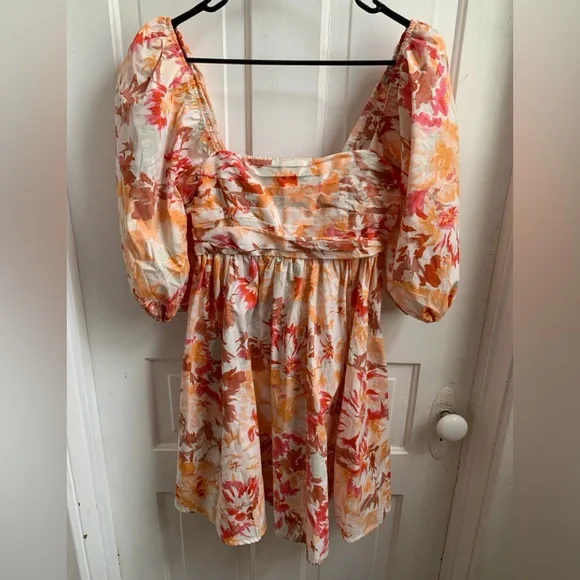 Abercrombie & Fitch Emerson Poplin Dress Small/Tall
Orange & Pink - Picture 2 of 5